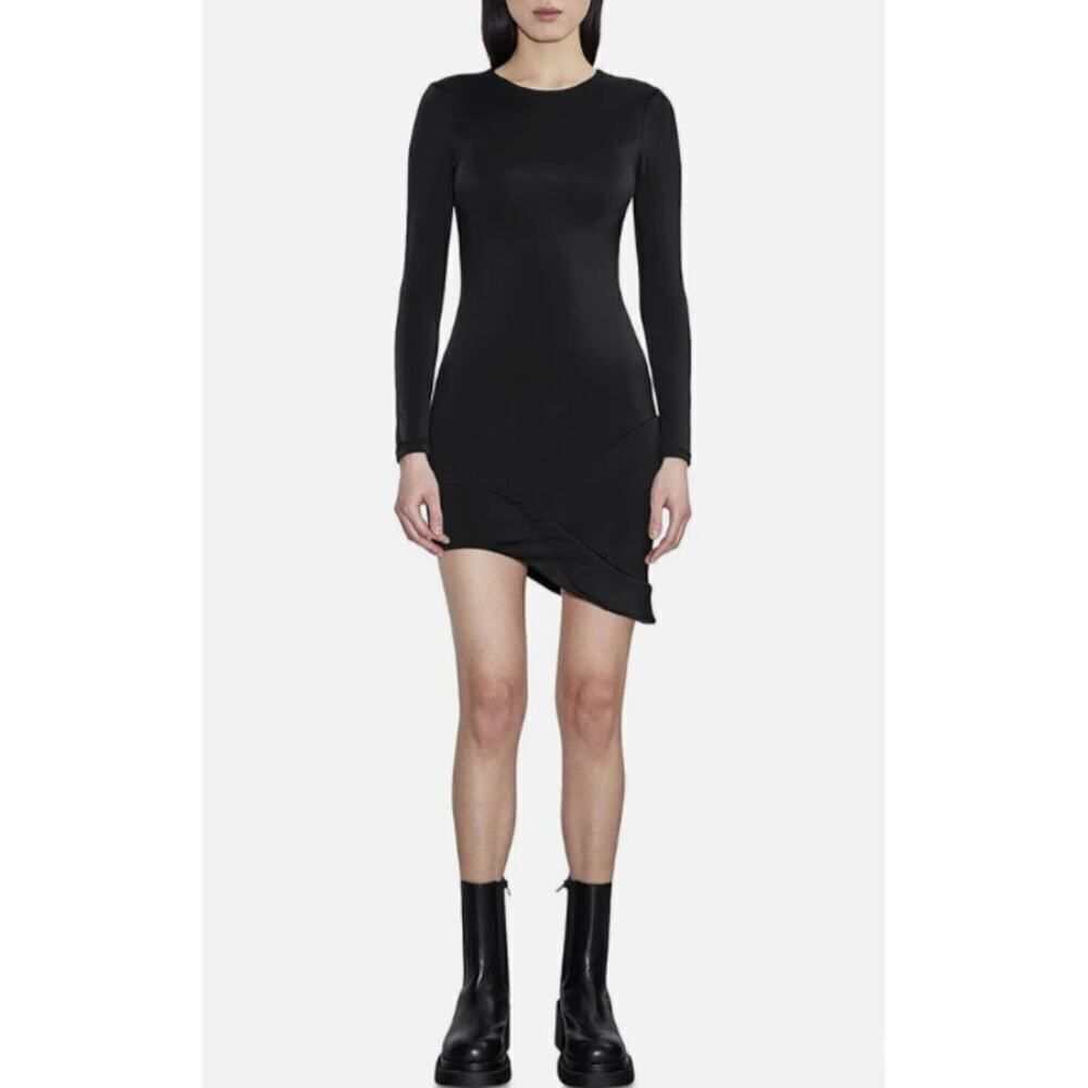 Cushnie et Ochs Nevaeh Scuba Asymmetrical Sheath Dress Women's 2‎ Black